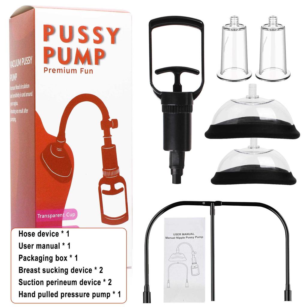 Manual Pussy Pump Vagina Clitoris Sucker Female Breast Teasing Vacuum Negative Pressure Chest Massage Enlargement Training Toy