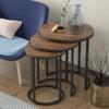 Modern Set of 3 Nesting Table Wooden Design Nesting Table Set Living Room Home Furniture Accessory Set