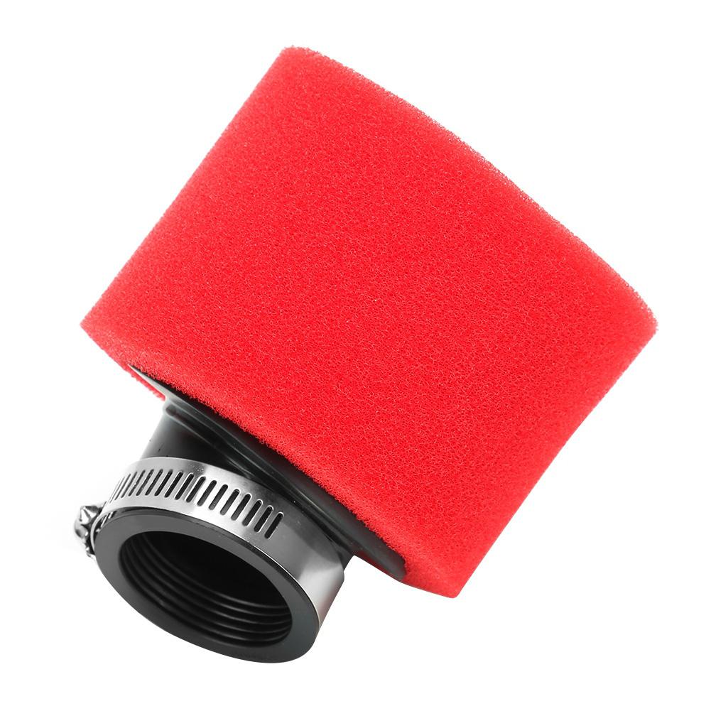38mm 1.5in 45 Grad Abgewinkelter Schaumstoff-Luftfilter Kapselreiniger für CRF50 XR50 CRF ATV PIT DIRT BIKE 110cc 125cc Rot