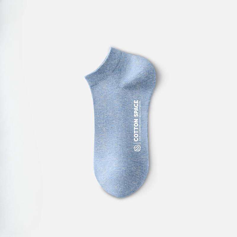 Men's Spring and Summer Style Solid Color Antibacterial Deodorant Sweat Absorption Anti Off Short Socks