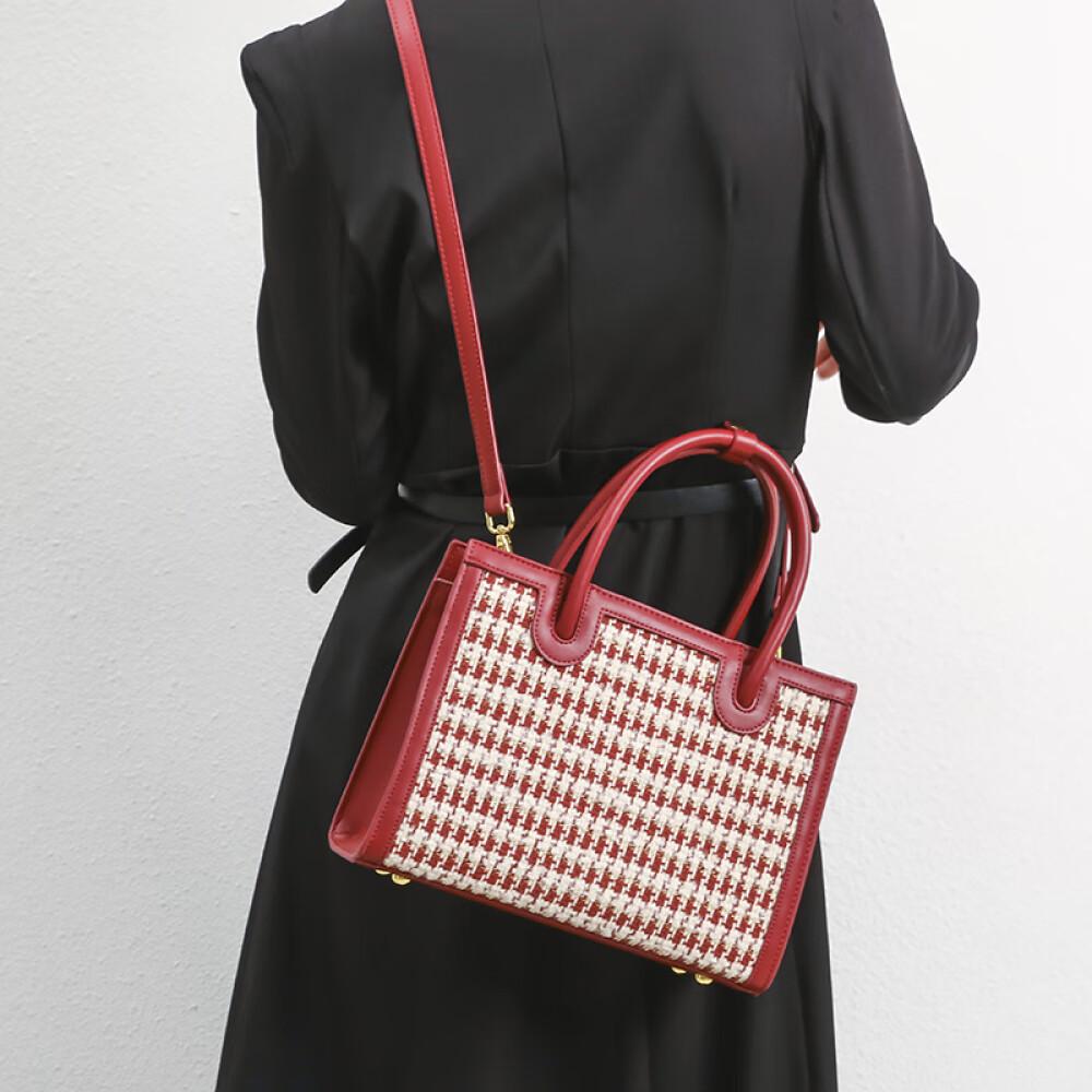 Women's Bag Light Luxury Wedding Bag Bride Bag Large Capacity Shoulder Bag Red Length 28cm Wide 9cm High 21cm