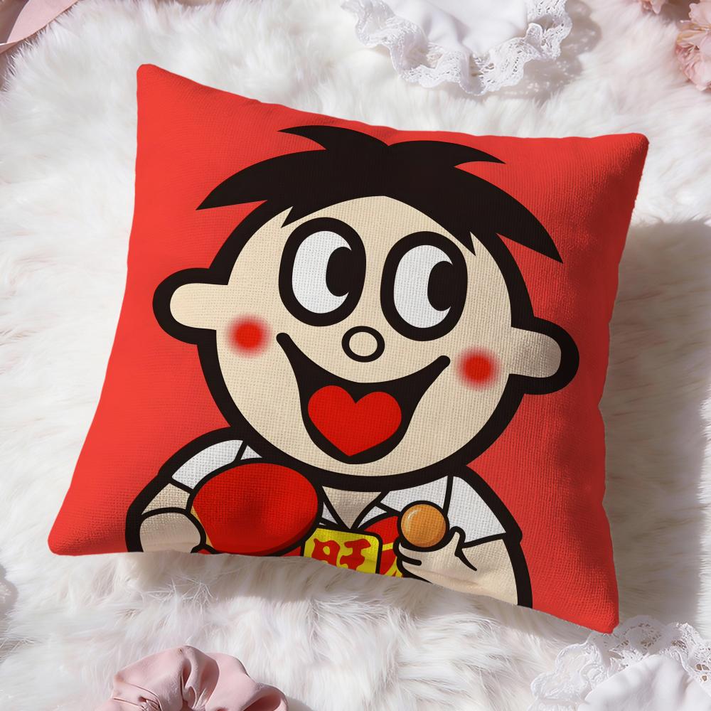 cute red boy Wangzai Cushion Cover Premium Comfort Reversible Pillow Cove -Two in One Design for Any Room & Car Interior