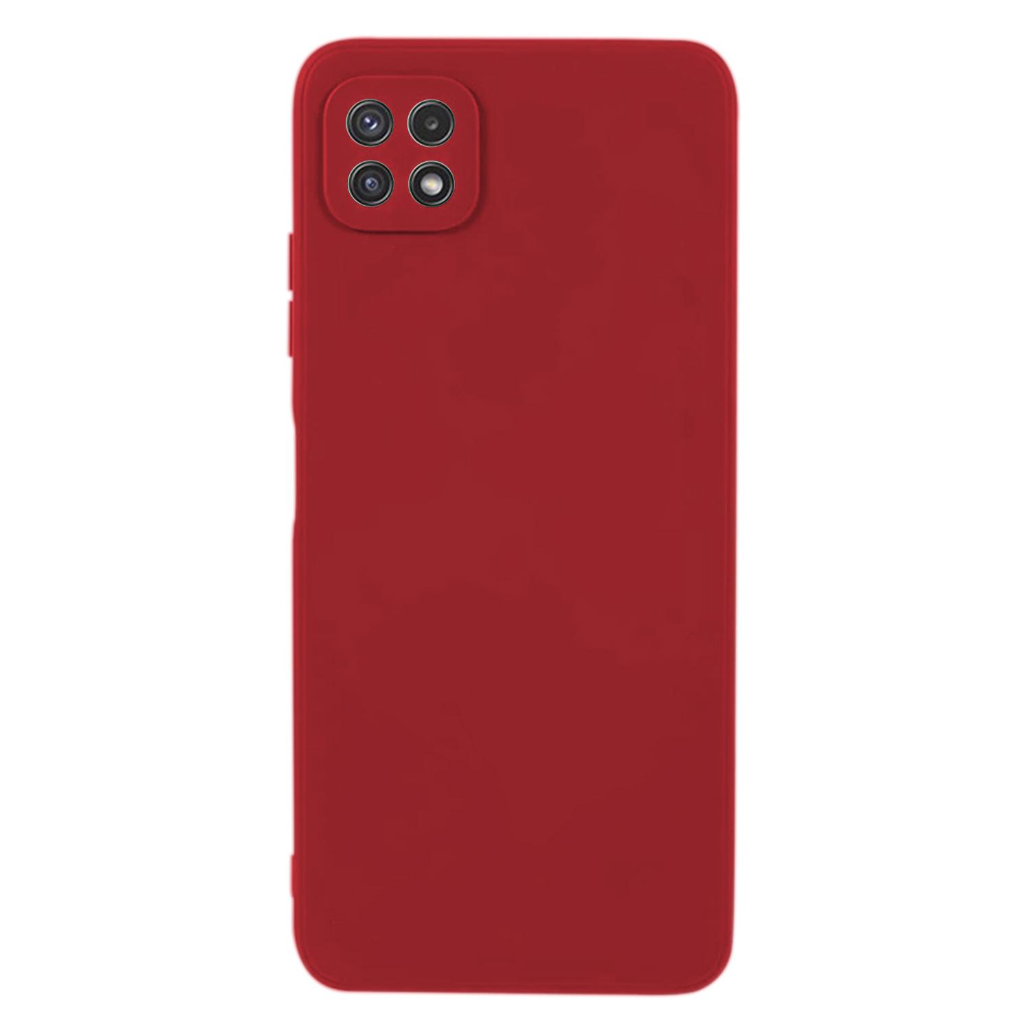 

KALEBOL KLB-TPU003 For Samsung Galaxy A22 5G (EU)/(US) Case Anti-Scratch Solid Color TPU Phone Cover Red