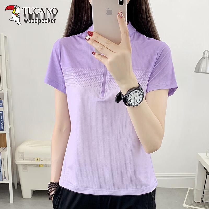TUCANO Women s Ice Silk Quick-Dry Half-Zip T-Shirt M