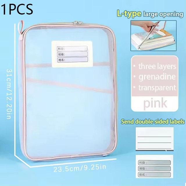 A4 Student Teacher Books Storage Bags Large Capacity Stationery Organizer Bag Folders School Office Supplies Stationary Bag