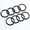 QR3 Car Hood Front Grill Rear Trunk Emblem Logo 4 Ring ABS Sticker For M3 A3 A4 A5 A6 A7 A1 A2 Q3 Q4 Q5 Q7 Q8 S3 S4 Car Sticker