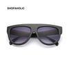 Flat Top Mirror Vintage Sunglasses Woman Brand Design Sun Glasses for Woman Rivet Ladies Sunglasses female  Shades