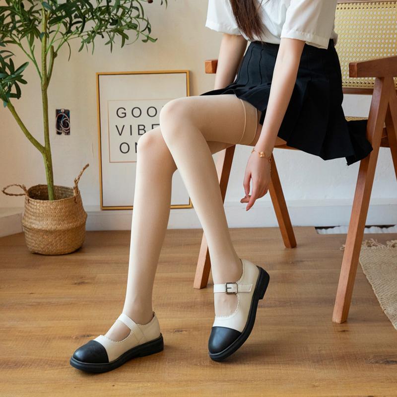 

Ретро-стиль колледжа выше колена теплые эластичные носки Jk для женщин серый