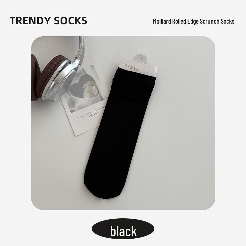 Women's Pure Cotton Socks: Spring/Summer, Thin/Thick, Solid Colors, Medium Tube, Oxygen Cotton, Long Confinement Socks.