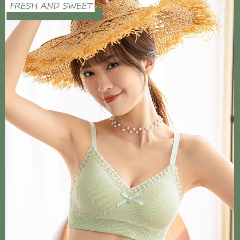 Potící Dívčí Podprsenky Bezdrátové Spodní Prádlo Pro Ženy Push Up Lingerie Jednobarevné Jednoduché S Vycpávkou Podprsenky