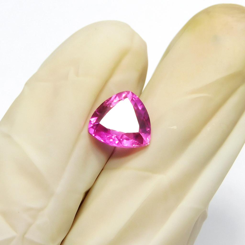 Trillion Cut 3.10 Ct Natural Pink Ruby CERTIFIED Loose Gemstone Huge Size P-4715-Ra