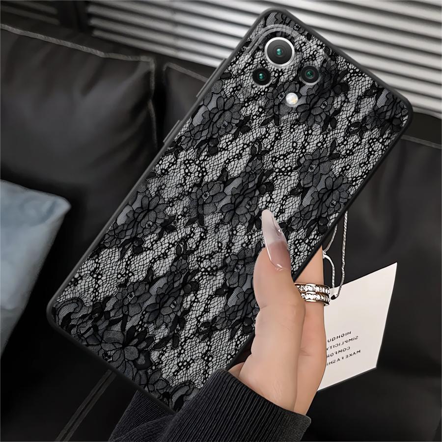 

Case for Xiaomi Mi 14 12 12T Pro 10T 12X 11 13 Lite 11T Funda Phone Cover Creative Lace Pattern Xiaomi 12 Lite