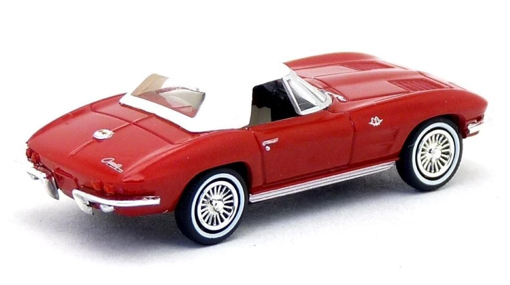 BREKINA Chevrolet Corvette C2 Cabriolet 1962 Red Diecast Model Car HO Scale 1/87