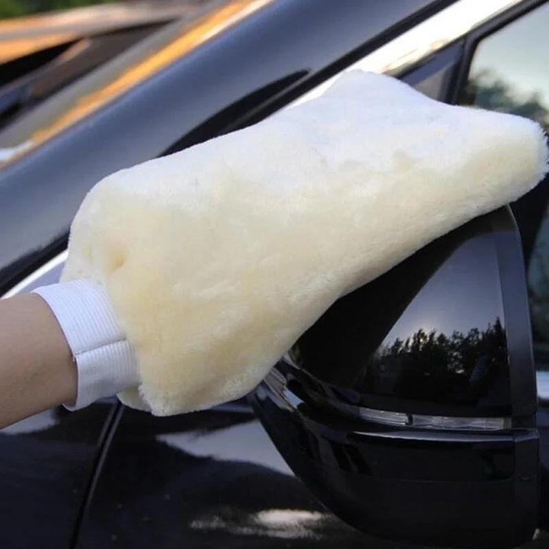 18*25cm Woolen Gloves Faux Cashmere Reversible Car Washing Gloves Waxing and Polishing Gloves
