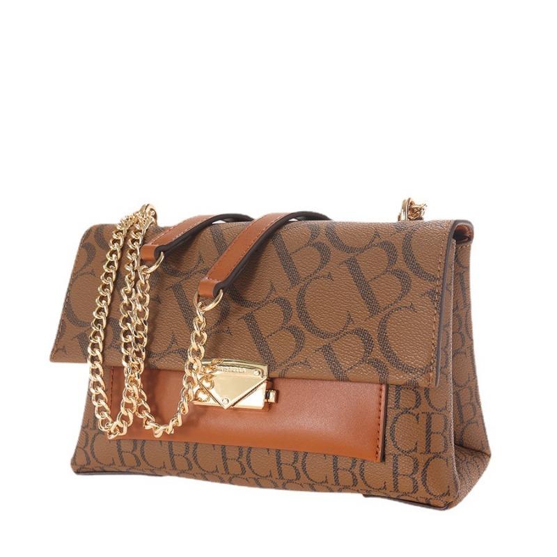 Niche old-fashioned women's bags, letter chains, messenger bags, large-capacity multi-compartment bags