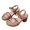 Sandals Women's Summer New Thick Heel Casual Comfortable Belt Buckle Sandals Women