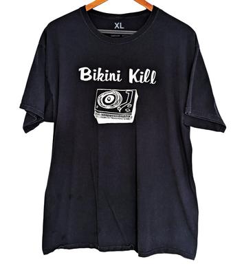 Bikini Kill Record Player T-shirt Black Color Reprint Unisex Shirt AN51167 Unisex T-Shirt