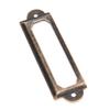 50 X Frame Drawer Box Case Cabinet Card Label Holders 60X17Mm Antique Brass,