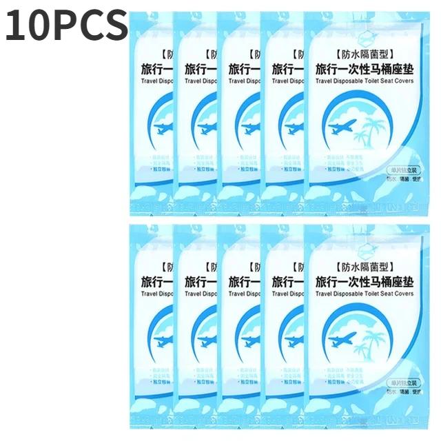 

50pcs Disposable Toilet Seat Cover Mat Portable Travel Safety Toilet Seat Paper Pads Waterproof Cushion Bathroom Accessiories