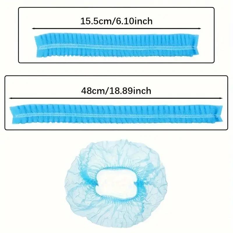 100 Disposable Elastic Hair Caps, Headscarves, Hair Nets, Elastic One-Size-Fits-All, Suitable for Cosmetics, Beauty, Kitchen, Cooking, Home Indu