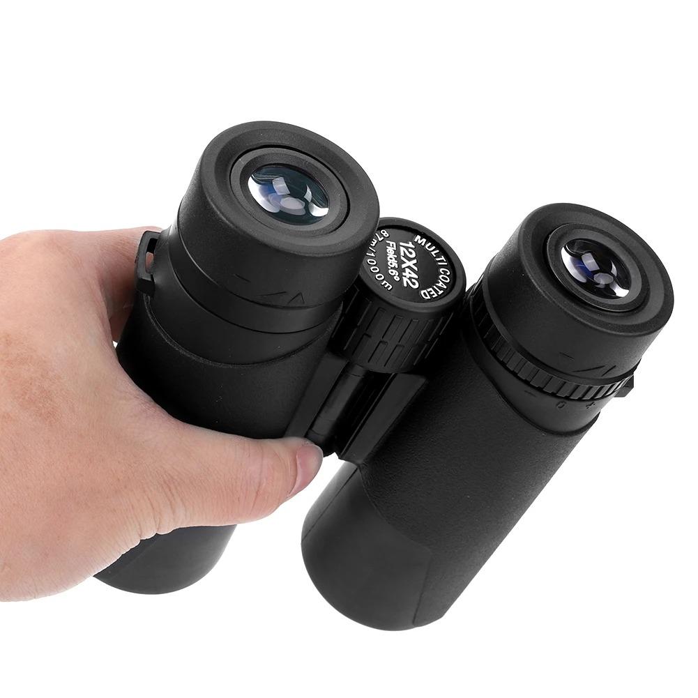 12x42 Compact Binoculars For Adults, Hd High Power With Bak4 Prism & Phone Adapter, Waterproof Tripod For Bird Watching Hunting Travel Concert