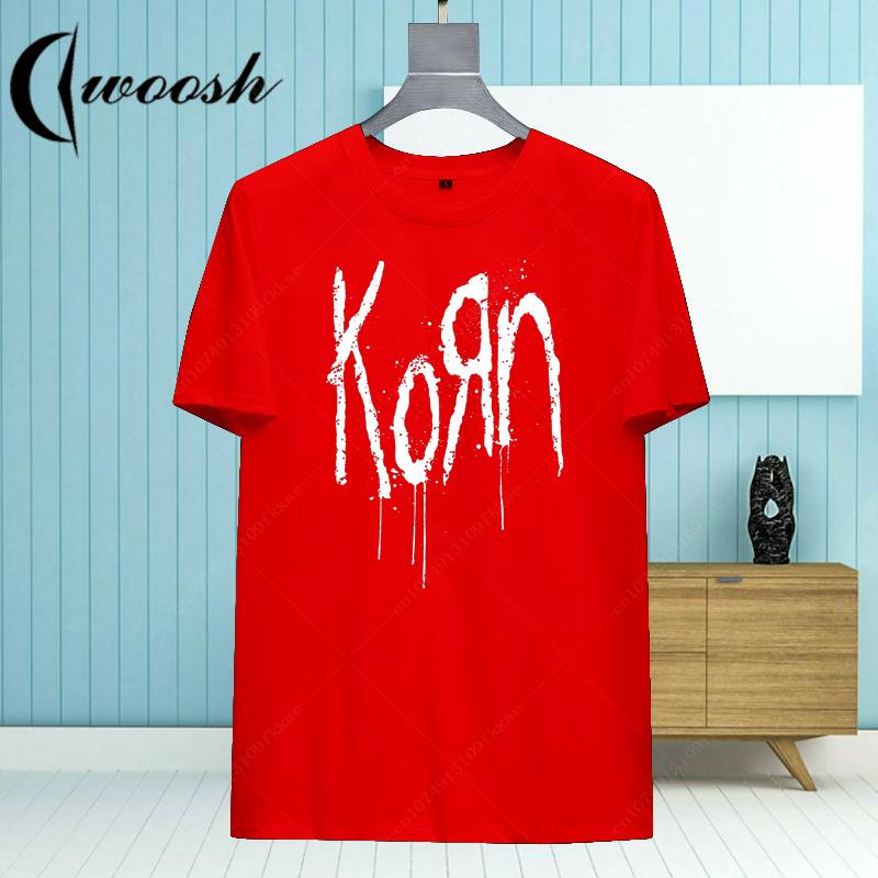 2025 Korn Womens  T-Shirt Summer Cotton Print Streetwear Brand Vintage Free Shipping Tee  Girl Size Ins Y2k