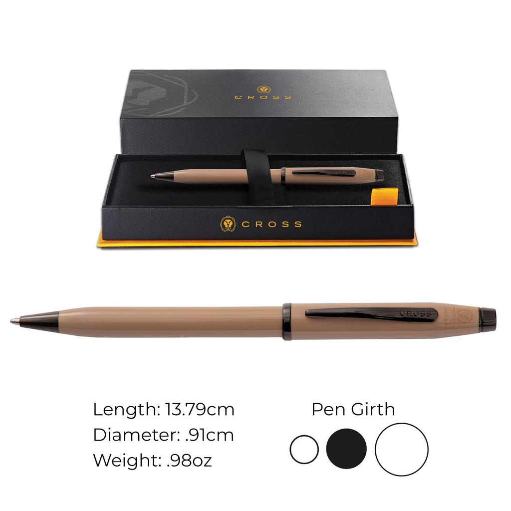 Cross Century II Beige Premium Gift Boxed Premium Ballpoint Medium Perfect Gift for Day or Promotion Oil-Based Pen, Nib, Father's