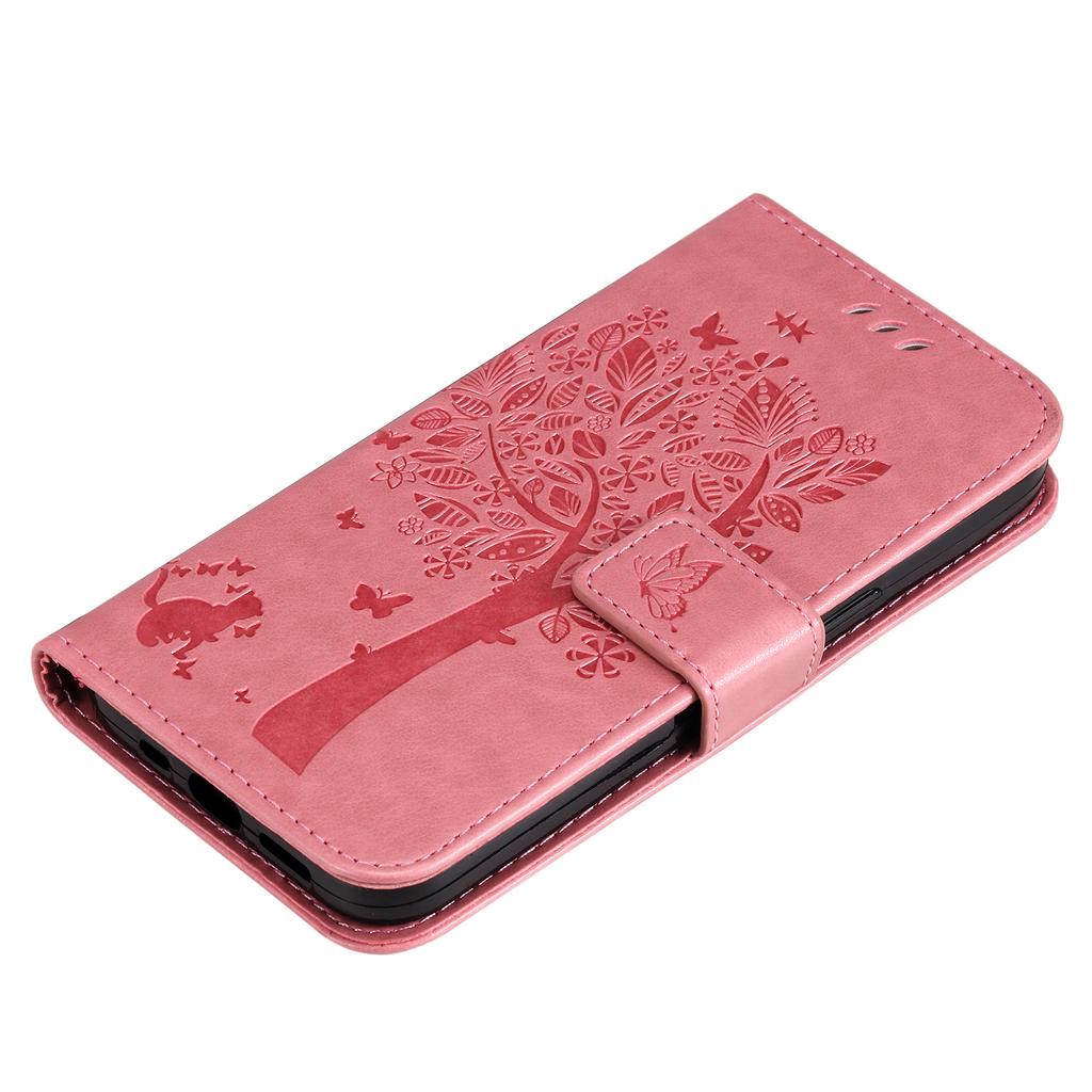 For Motorola Edge 50 Neo 5G/Moto S50 5G/Thinkphone 25 5G Phone Case with Stand Cat Tree Pattern Leather Wallet Mobile Cover