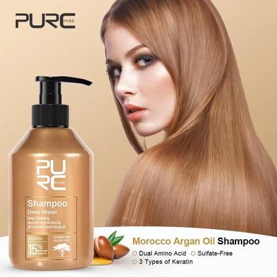 Morocco Argan Oil Sulfate-Free Shampoo Amino Acid Smoothing Keratin Hair Treatment Repair Damaged Hair Care