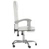 Office Chair with Reclining Function White Faux Leather