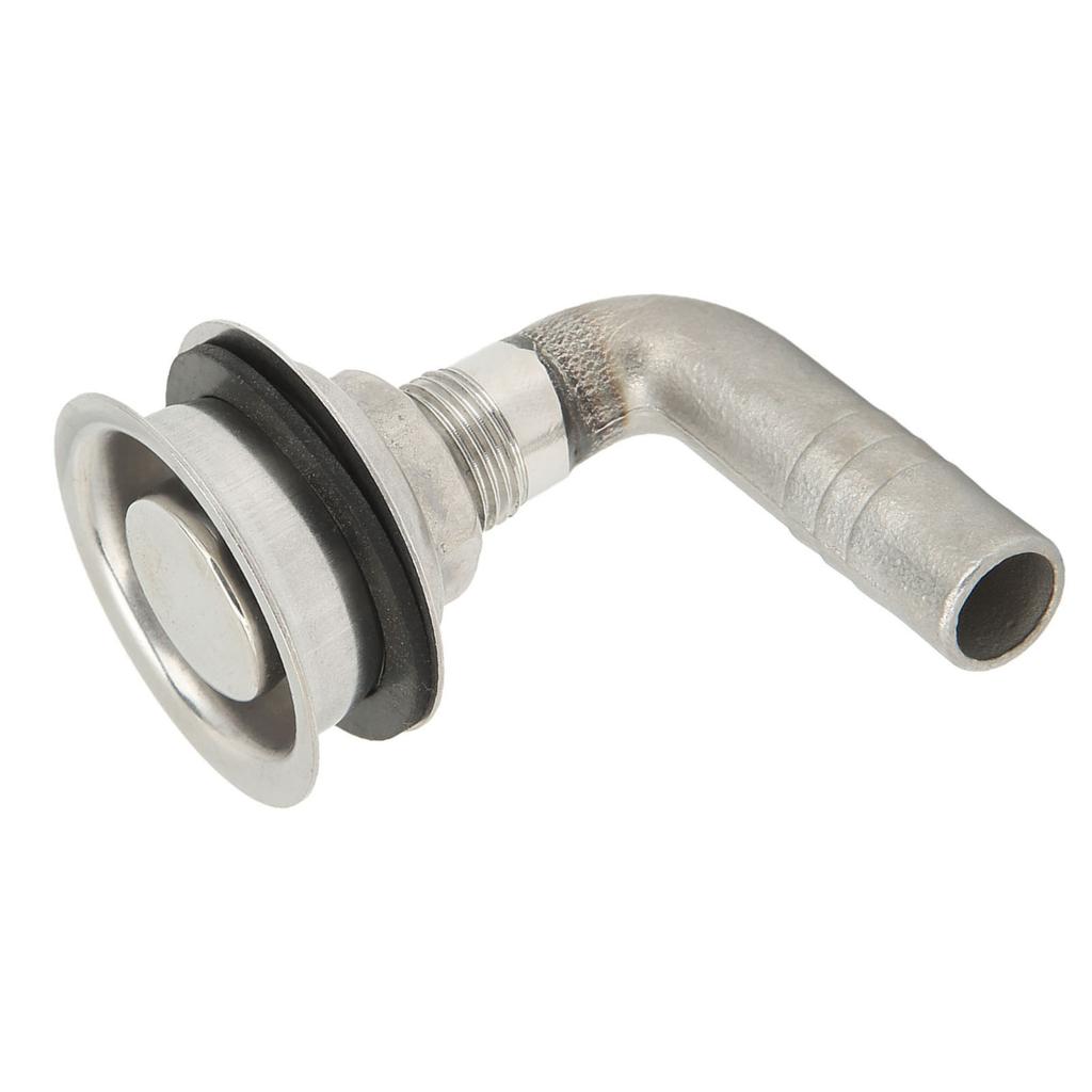 Fuel Tank Vent with Mounting Gasket 90 Degree Elbow Marine Grade 316 Stainless Steel Fit for Boat Yacht