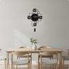 Wall Clock with Geometric Frame Modern Decorative Analog for Interior Designers,
