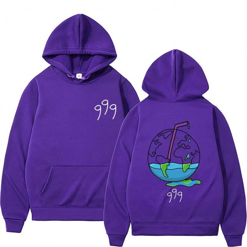 

2025 new double-sided printed hoodie men s and women s casual sweater 3XL фіолетовий