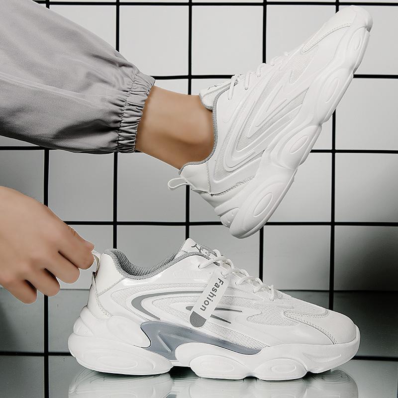 Hong Kong Style Summer Low-top Men's Shoes Ins Super Fire Dad Shoes Breathable Little White Shoes Versatile Casual Board Shoes Sports Shoes