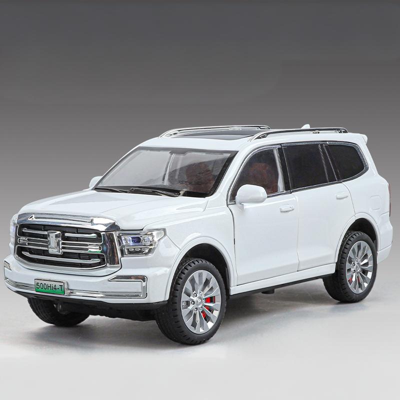 

1:24 TANK 500 Hi4-T New Energy Vehicles Alloy Diecast SUV Model Sound And Light Toy Desktop Decoration Ornament Gift For Boy Toy белый