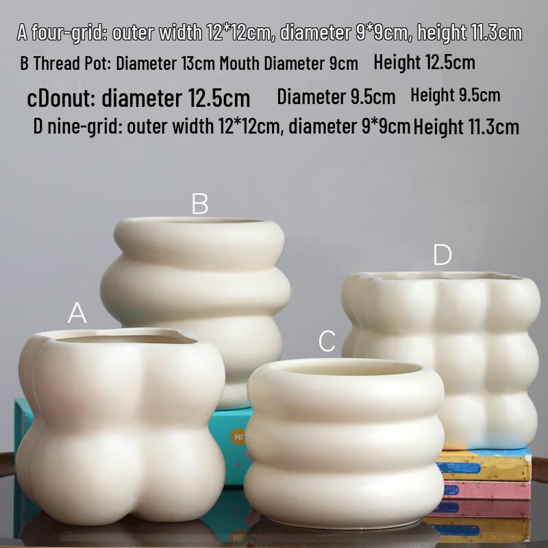 Nordic Ceramic Planter Set for Succulents and Plants