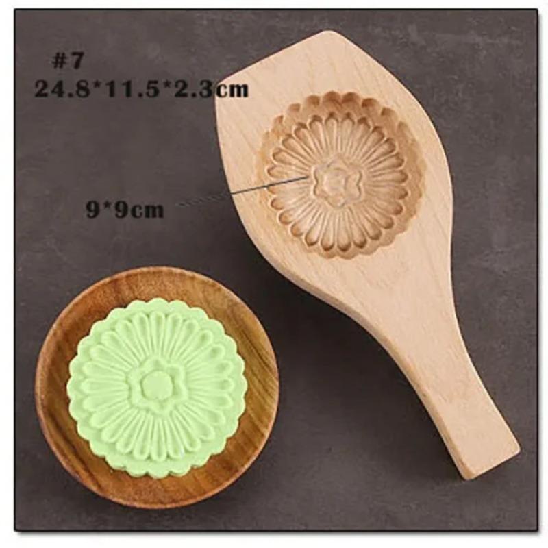 Wooden Pastry Mould Mung Bean Cake Mold Baking Tool 3d Ice Cream Diy Kitchen Household Products A Snack Accessories Party Gift
