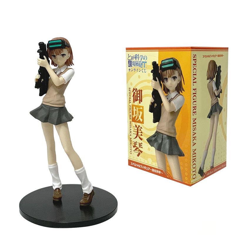Anime A Certain Magical Index Misaka Mikoto Railgun Girl PVC Action Figures Doll Model Toy Gift