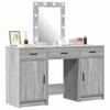 Makeup Table with Drawers Gray 50 x 41 x 135 cm Engineered Wood