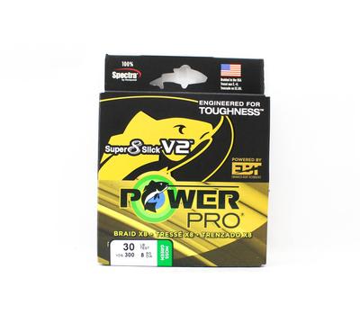 POWER PRO Super 8 Versione Liscia 2 Trecciato Spectra 30lb x 300yds Verde (8226)