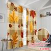 2pcs  2D plane printing Curtain Popular Autumn Leaves Plaid Pattern 100% Polyester (without rod) Art Deco Festive Perfect for