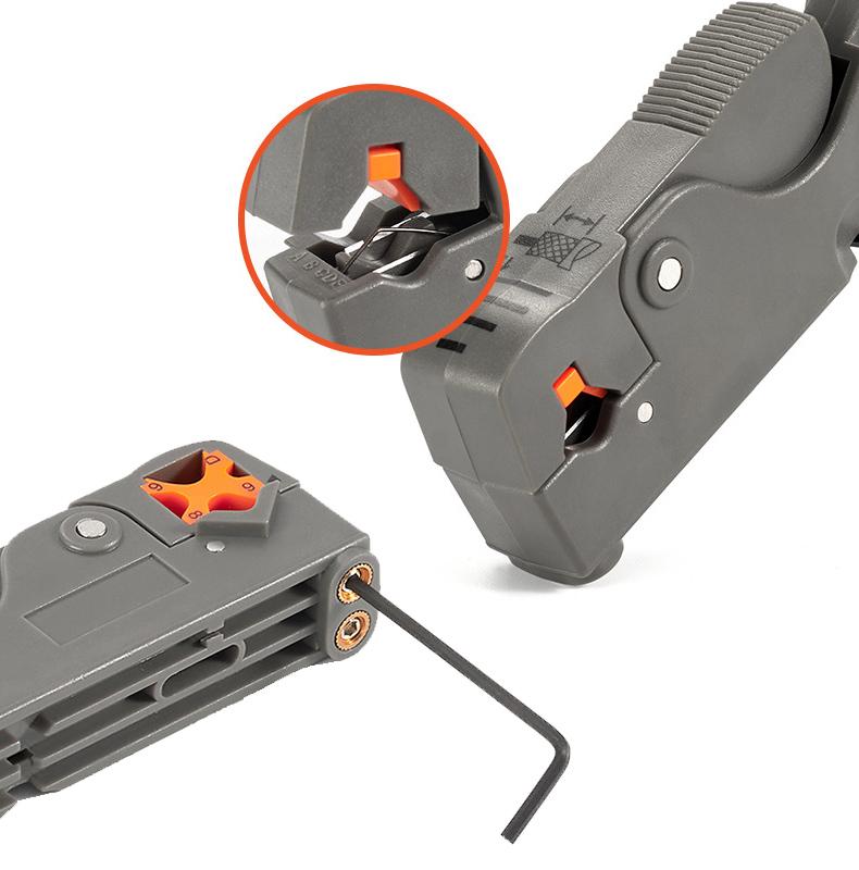 Multifunctional Coaxial Cable Stripper Rotary Stripping Network Cable Video Cable Stripper Cutter Electrician Tool
