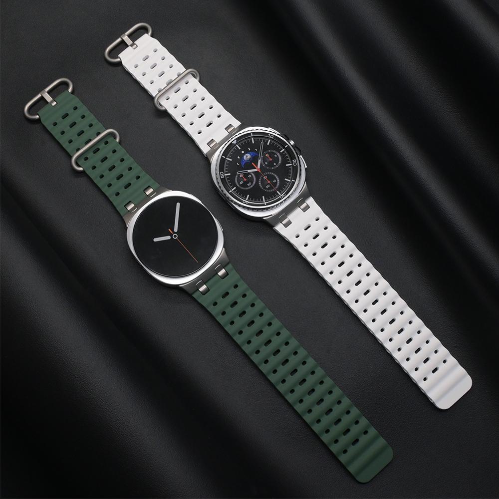 Ocean Silicone Sports Band for Samsung Galaxy Watch 8 Classic 46mm Strap For GALAXY watch 8 40mm 44mm Unisex Watchband Correa Bracelet
