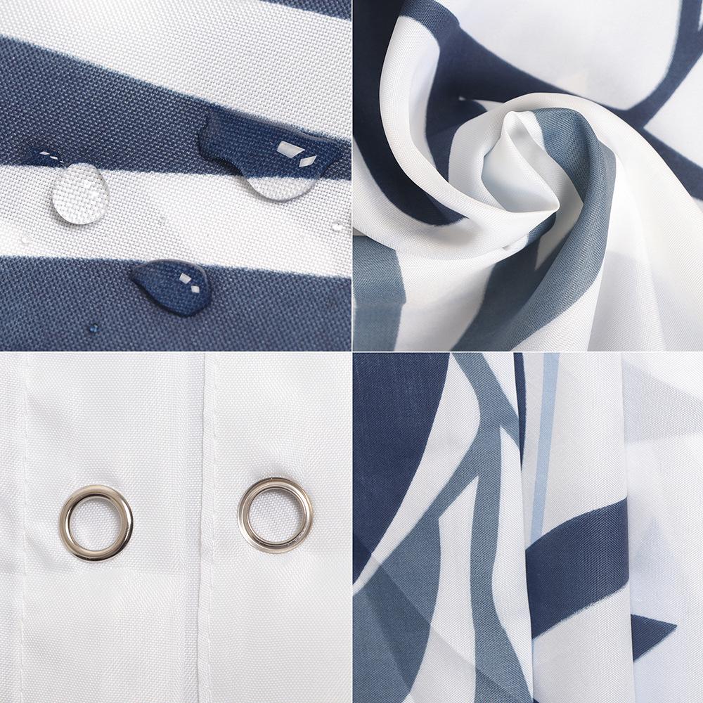 Shower Curtain with Hooks Waterproof Polyester Fabric Purple Floral Plant Bathroom Bathtub Curtains for Bath Room Tub