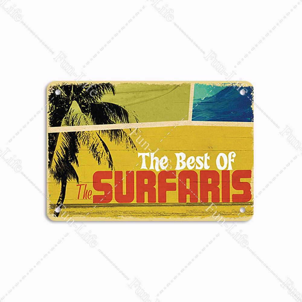 Beach Tin Sign Bar Pub Cafe Shop Wall Surfing Decoration Vintage Metal Art Sticker Poster Home Decor Iron Plate 20x30 cm