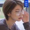Ultra-Light Frameless Blue Light Blocking Women's Glasses - 2022 Trendy Double B Design for Large Face