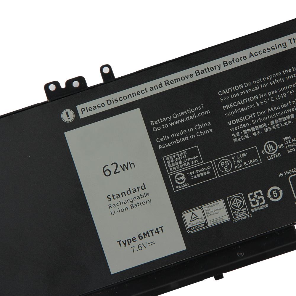 Rechargeable Lithium Battery For DELL Latitude E5270 E5470 M3510 E5570 6MT4T Laptop Battery 62Wh