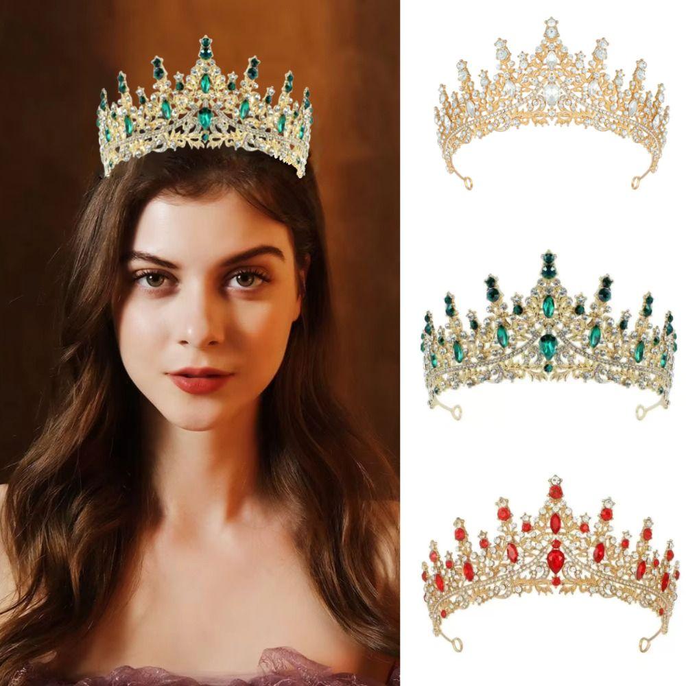 Hair Jewelry Baroque Crystal Crowns Luxury Princess Crown Exquisite Rhinestone Diadem  Wedding
