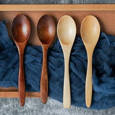 Natural Wooden Spoon Dinner Kit Rice Soups Utensil Cereal Handmade Home Cookware Dinnerware Cutlery For Kitchen