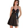 Women's Skin Friendly Silky Push Up Cutout Backless Cami Sleep Dress with Robe Lounge Set